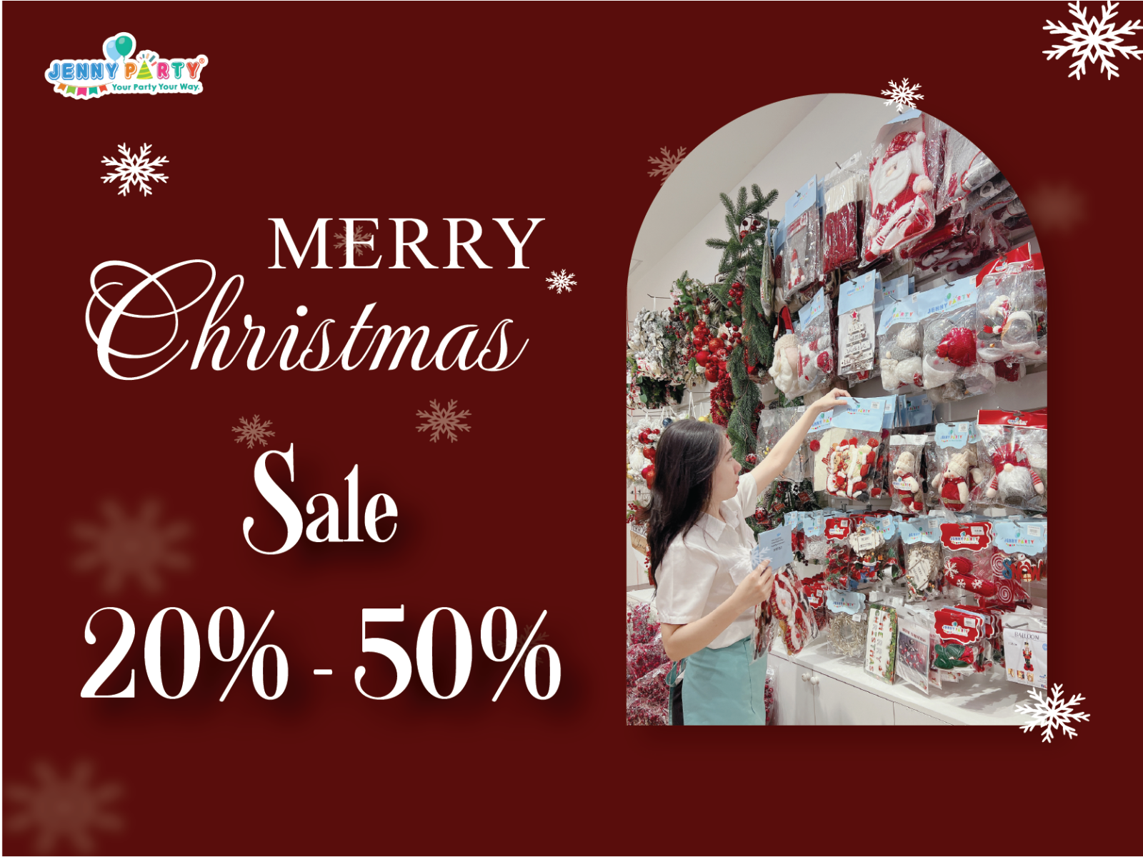 Phụ Kiện Trang Trí Giáng Sinh tại Jenny - GIẢM SỐC LÊN ĐẾN 20 - 50% 