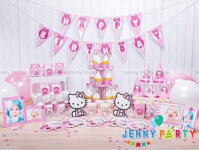 Cách trang trí sinh nhật chủ đề Hello Kitty